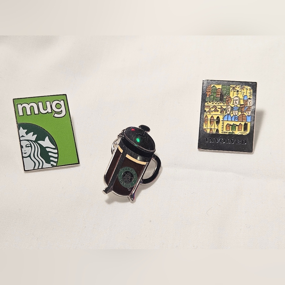 Set of 3 Starbucks Partner Mug Awards Pins